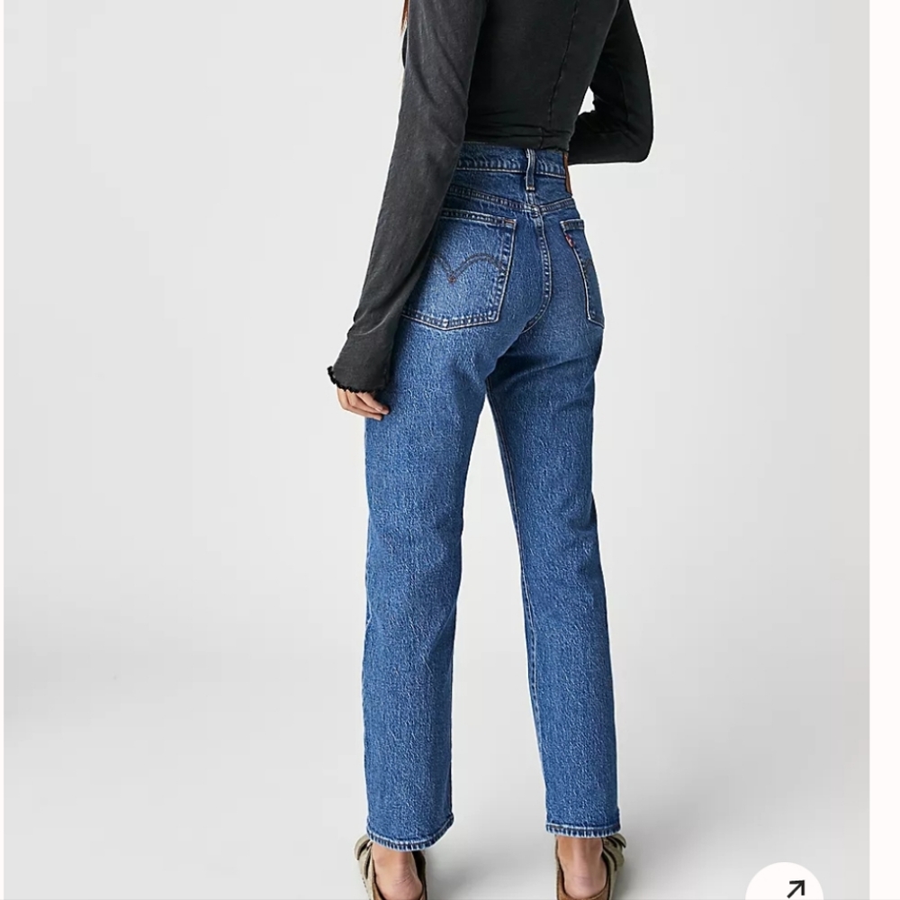 NWOT LEVI’S 501 FOR ANTHRO HIGH WAISTED BUTTON FLY STRAIGHT LEG THE OG OF JEANS - Picture 3 of 16